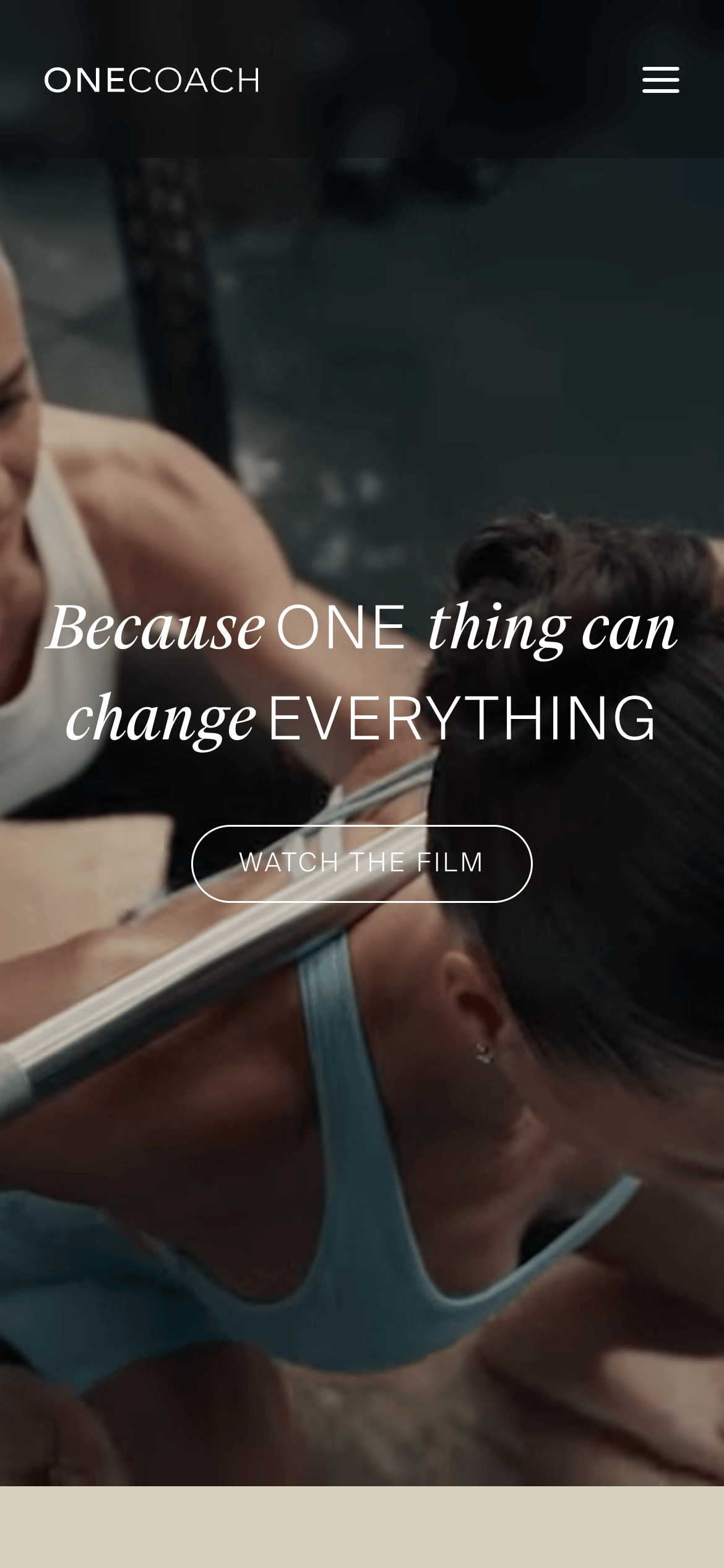 OneCoach app screen