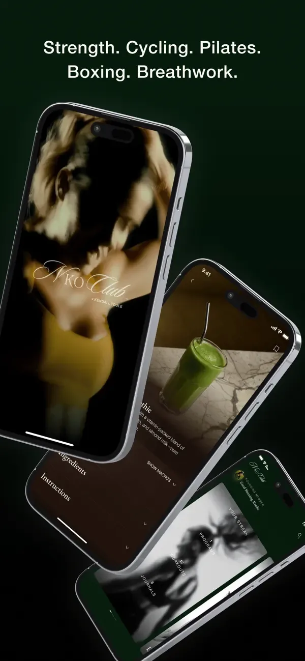 NKO Club wellness app class screen