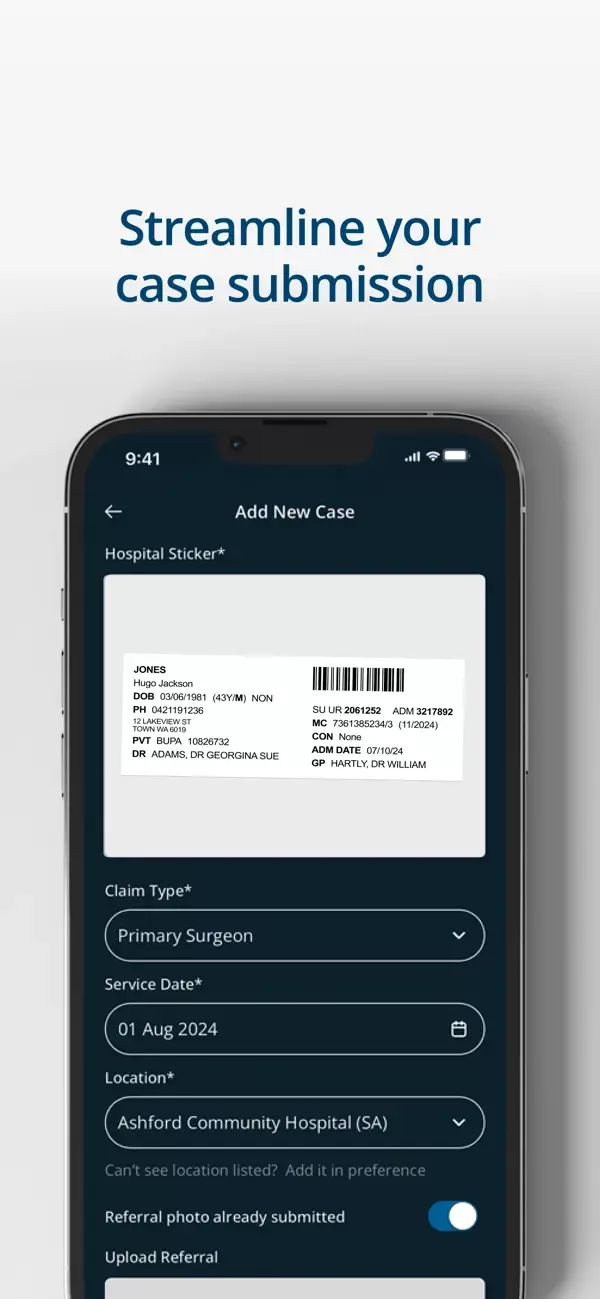 Revolutionising Medical Billing mobile app — in-app screenshot 3 of 6