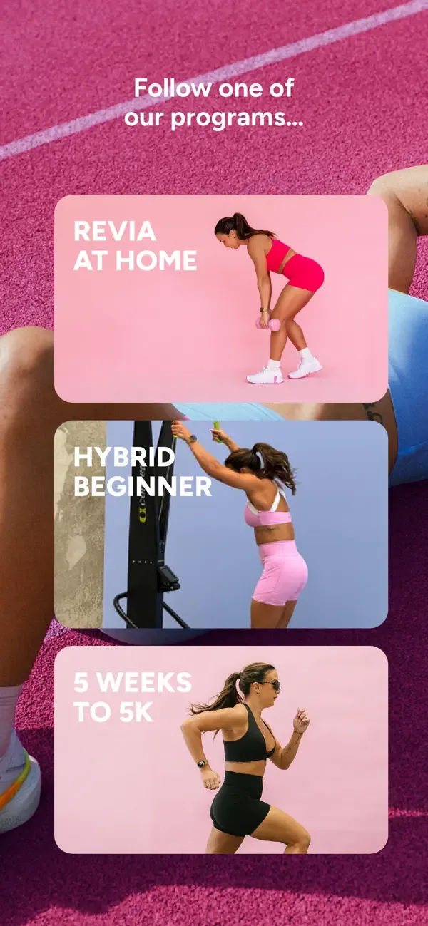 Revia consumer health app training screen