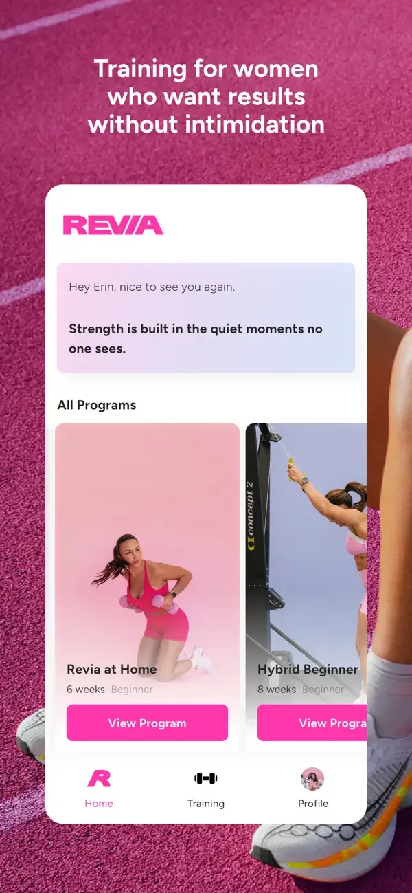 Revia mobile app — in-app screenshot 1 of 6