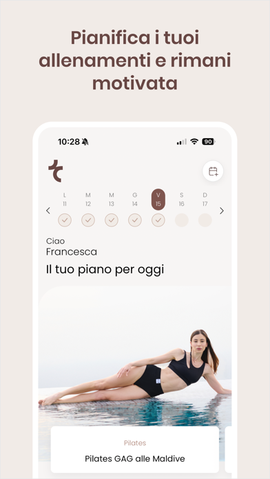 Italy's No.1 Female Fitness App - mobile app — in-app screenshot 4 of 6